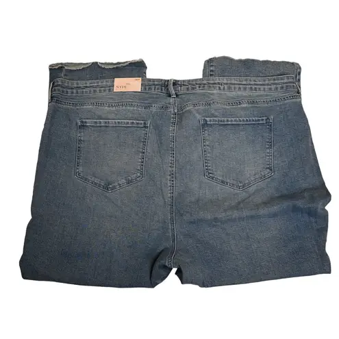 NYDJ Womens 28W High Waist Fray Hem Crop Slim Bootcut Lift Tuck Technology Jeans