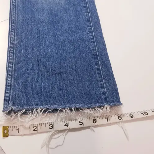 3x1 NYC Women size 27 ISLA High Rise Blue Jeans Frayed Hem Ankle Straight Leg - Image 8