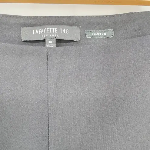 Lafayette 148  Stanton Bi-Stretch Pants in Black Slim Fit Cropped Women's 12