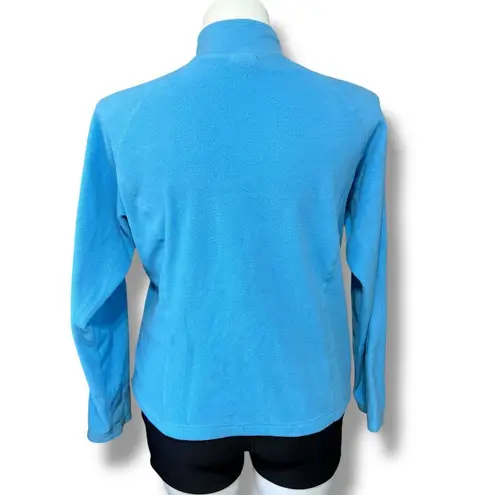 LL Bean Womens Quarter Zip Fleece Pullover Shirt Top Blue Outdoor Winter XL
