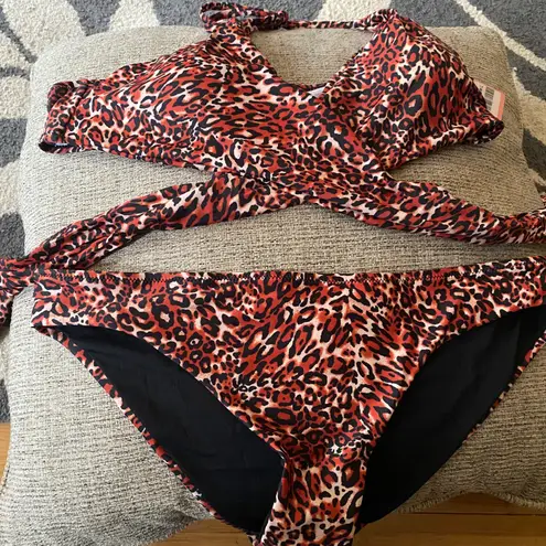 Shekini Crisscross Push-up Bandage Wrap Bikini Set