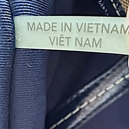 Coach Crossbody Signature Foldover - Khaki/Navy F23304 Jacquard Tote