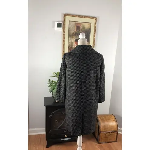 Anne Klein Ann Klein Black and Grey Size S tweed Coat