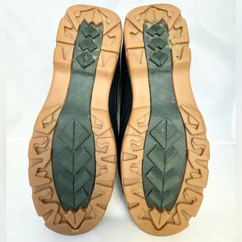 Pacific trail Snow Alberto Gwen Low Duck Rain Shoes Navy Tan Leather Sz 6