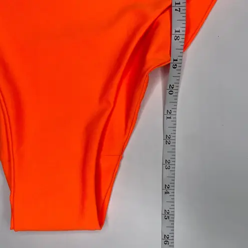 Americana Women's Neon Orange Logo One Piece Swimsuit Sexy Fun Sz M/L
