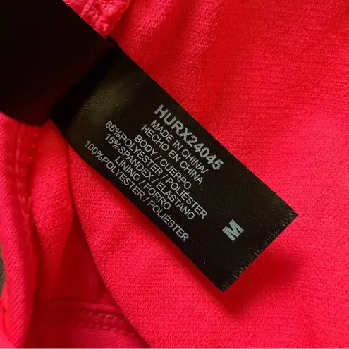 Hurley  Bikini Top Neon Pink Peekaboo Cut Out Medium Vacation