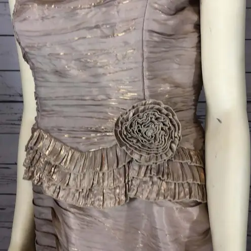 Nina Nischelle Mother of the Bride Formal Dress size 12 Gold