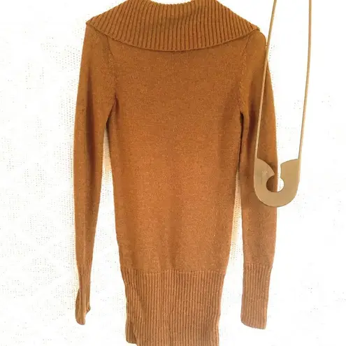 BCBGMAXAZRIA  Long Lambs Wool Sweater Brown