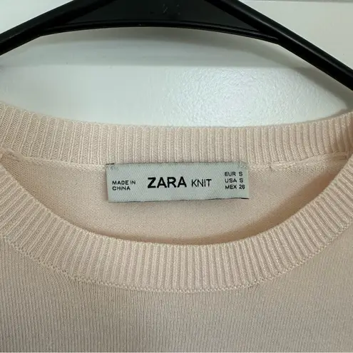 ZARA  Light Pink Knit Sweater