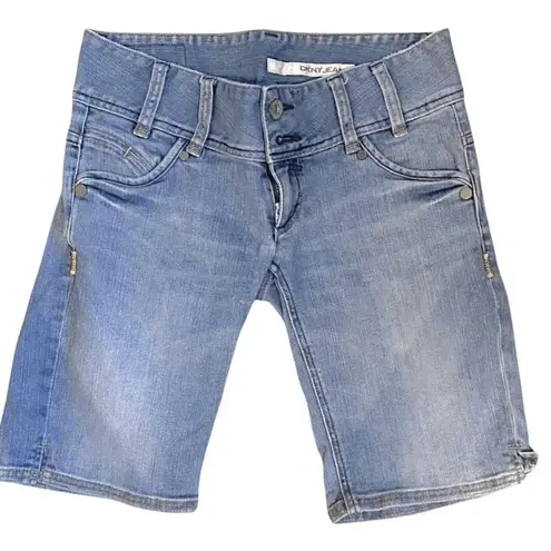 DKNY JEANS Bermuda Shorts Womens Light Wash Blue Classic Casual Size 7