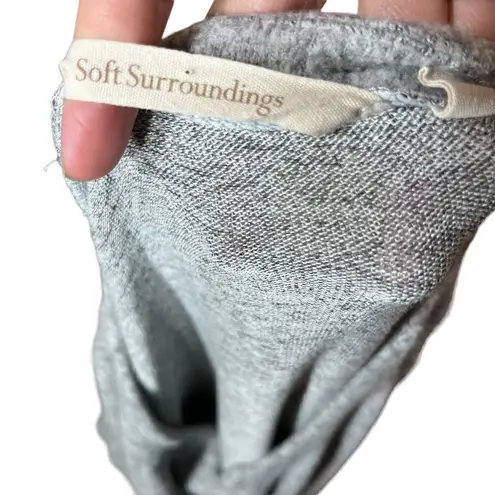 Soft Surroundings Easy Living drawstring waist gray sweater knit dress