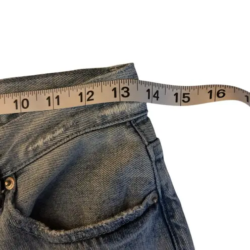 Pistola Women's High Rise Relaxed Roller Gifted Distressed Raw Jeans Size 25