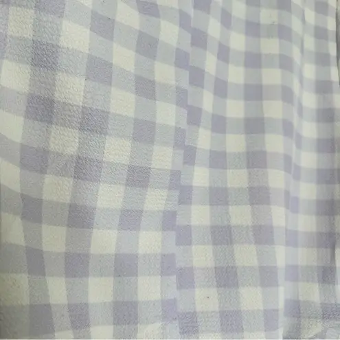 Charlie Holiday Lavender Gingham Mini Wrap Dress