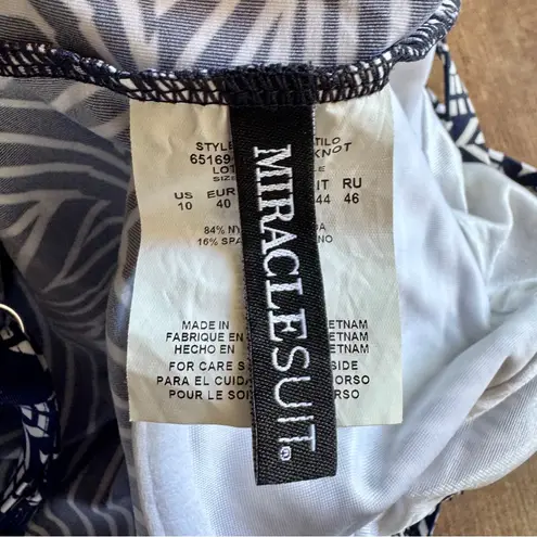 MiracleSuit Lush Lanai Love Knot Underwire Tankini Swimsuit Top Size 10