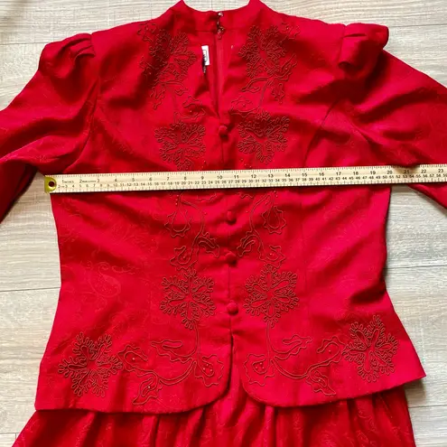 Karin Stevens ✨ Vintage Red Petite Long dress size 12