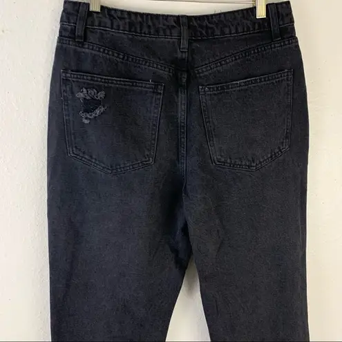 No Boundaries NOBO high rise waist straight relaxed fit distressed jeans junior’s Size 11