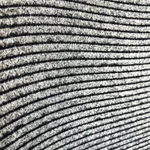 Potters Pot Black Gray Striped Long Sleeve Elbow Patch Tshirt Dress Size Large