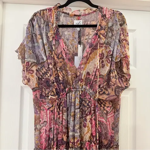 MISA Los Angeles NWT Ilya boho paisley Tapestry Printed Long Midi Dress sz Med