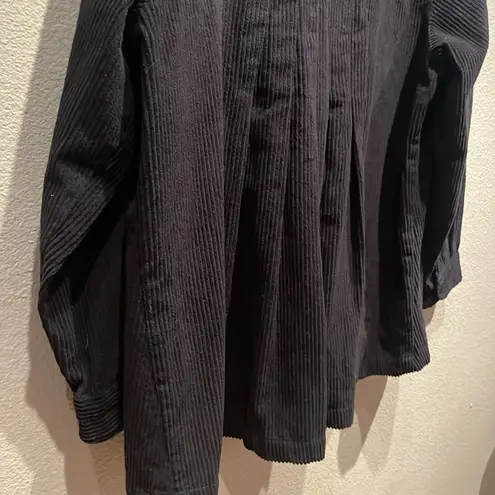 Woman Within Women’s Black Corduroy Pleated Back Barn Jacket Size 18/20