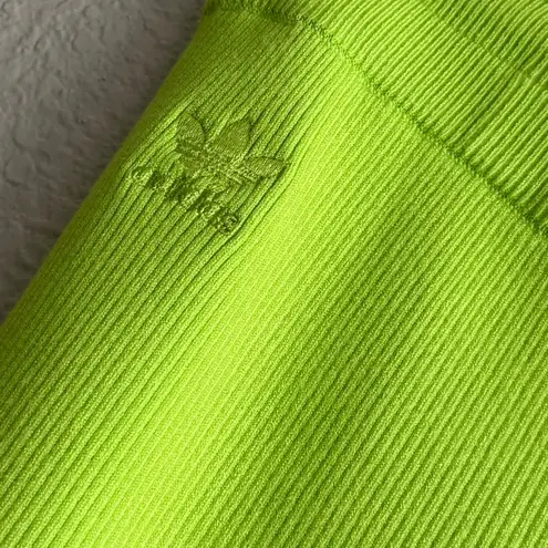 Ivy Park NEW Adidas Lime Knit Joggers Neon Green Ribbed Track Pants Sz Medium