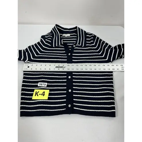 Bagatelle Womans Collection Long Sleeve Button Up Cardigan Sweater XL Navy