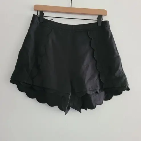 C/MEO COLLECTIVE Duplicate Shorts M High Rise Scalloped Pockets Back-Zip…