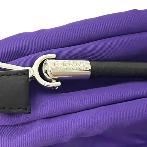 Ganni Knot Purse OS Heliotrope Tech Fabric Mini Bag Removable Strap