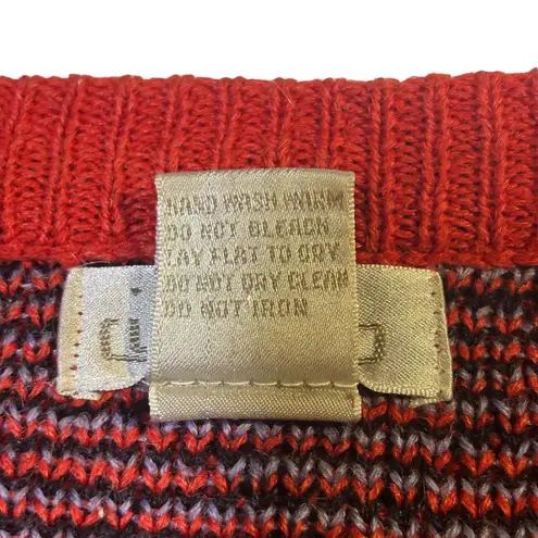 Vintage IVY Abstract Rose Pattern Knit Sweater V