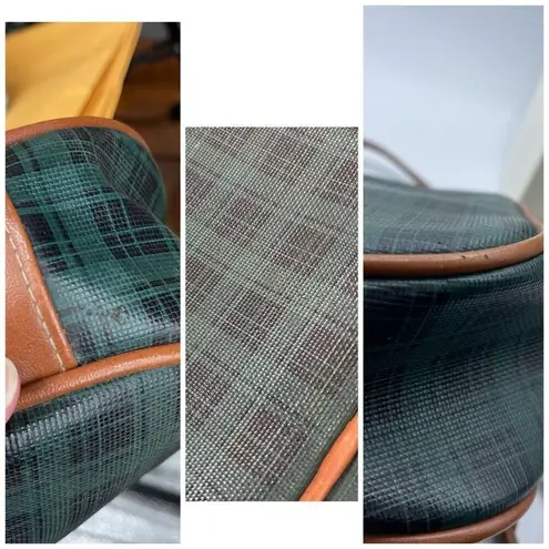 Vintage Plaid Paris Sport Club crossbody bag. Green