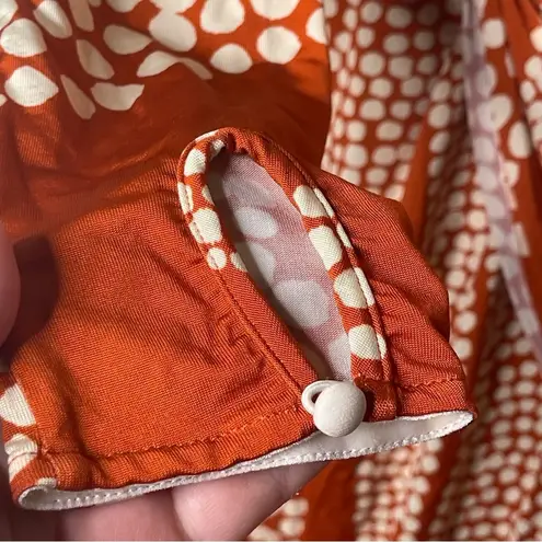 Johanna Ortiz Spice Market Hunter Midi Dress in Orange sz 4