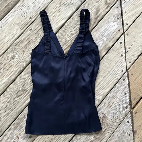 Victoria Beckham Women's Navy 100% Silk Sleeveless Top Size 2