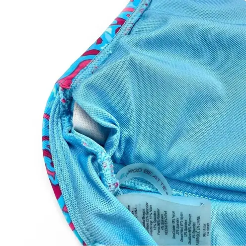 Bleu Rod Beattie St. Tropez Printed Plunge Halter One-Piece Swimsuit 8