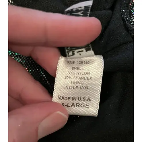 Dippin Daisy's Swimsuit Womens X Large Silver Holographic One Piece High Cut Size XL