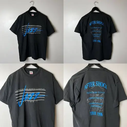 1996 Vintage 90s Arrowhead North Campus Jazz T Shirt Black XL Extra Large USA