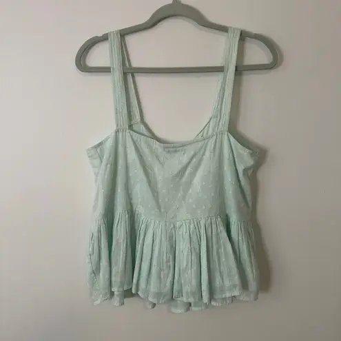 Karina Grimaldi seafoam green sleeveless cotton tank top size XS