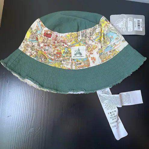 Disney Walt  World Vault Adult Bucket Hat 50th Anniversary Park Map