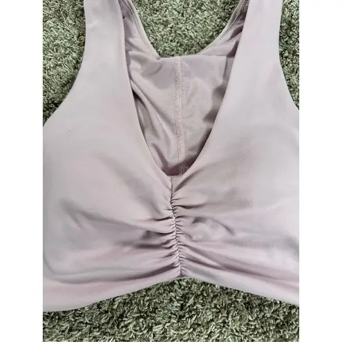 Lululemon  Ruched Nulu Longline Yoga Sports Bra Light Support Lilac Purple Size 6