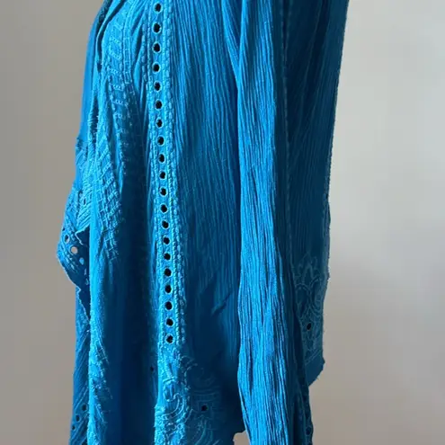 Given Kale XS Teal Cardigan Blue