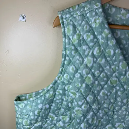 Isaac Mizrahi Live! Quilted Cotton 2X Vest Jacket Pale Aloe New Outdoor