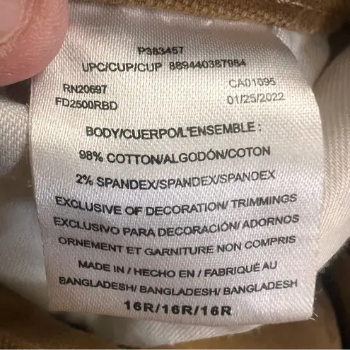 Dickies Women’s Brown Carpenter Double Knee Rugged Work Pants Jeans size 16 R