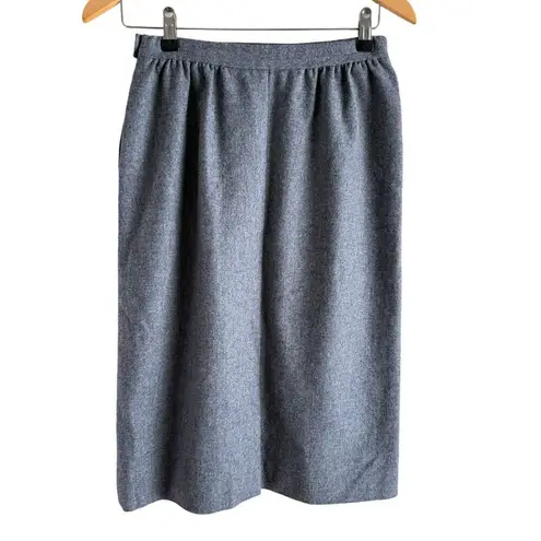 Pendleton Vintage 100% Wool High Waisted Pencil Skirt in Gray, Size 6