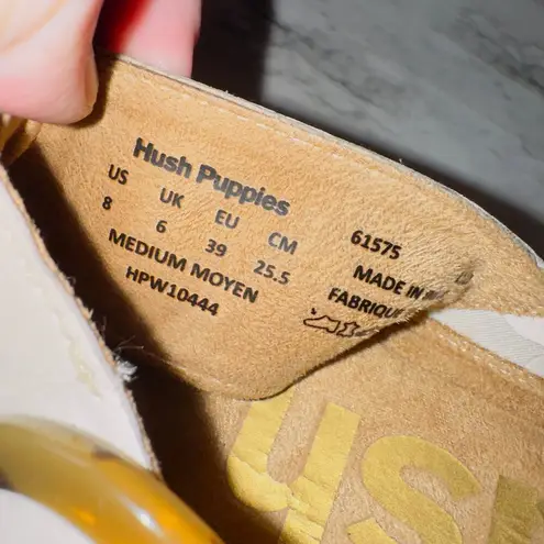 Hush Puppies Women's June Platform White Slip On Sandals size US 8