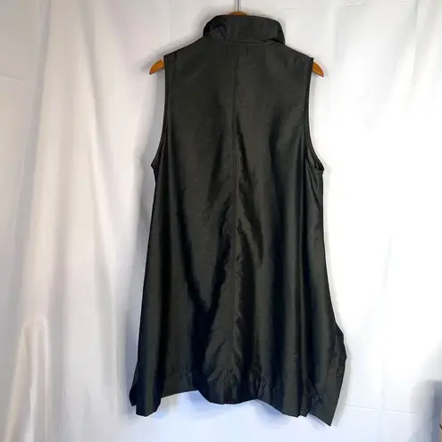 Terra SJ Apparel Structured Collar Sleeveless Green Mod Tunic Dress Size Medium