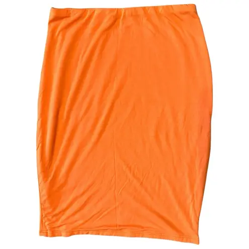 Naked Wardrobe Women’s Size M Orange Stretchy Bodycon Mini Skirt