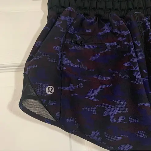 Lululemon  Hotty Hot Shorts 2.5” Mini Hounds Camo- Rare Purple Blue Camo- Size 6