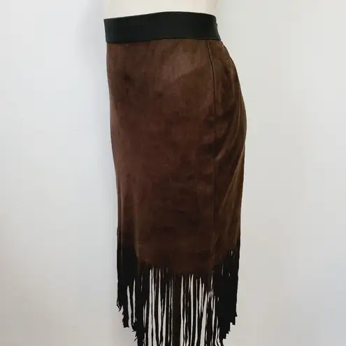 Karen Kane brown faux suede pencil skirt size small
