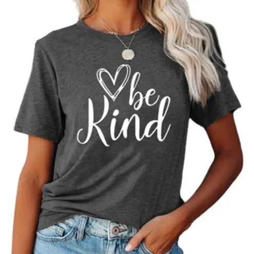 "BE KIND" GRAPHIC HEATHER GRAY T