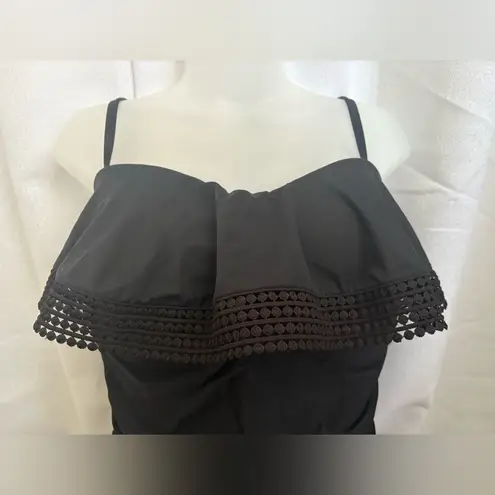 Kona Sol XL Black strapless one piece swimsuit with high coverage for butt 0391