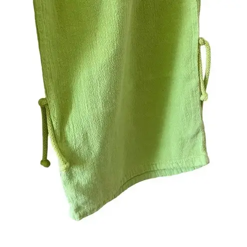 Dunes Lime High Rise Elastic Waist Wide Leg Y2K Capri Lightweight Pants M #1275 Green Size M