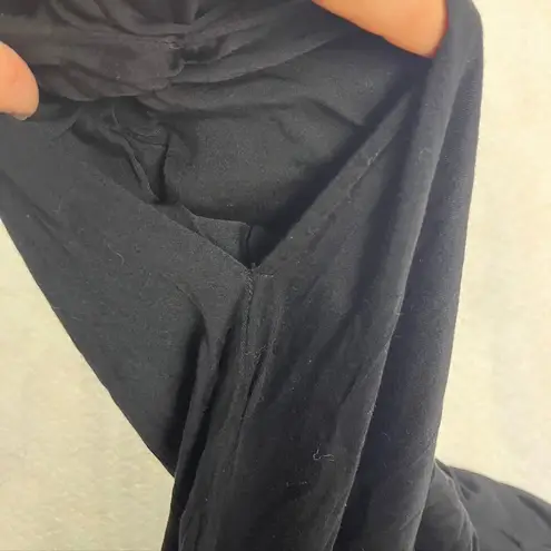 Velvet by Graham & Spencer Black Wide Leg Viscose Elastane Lounge Pants Women XL